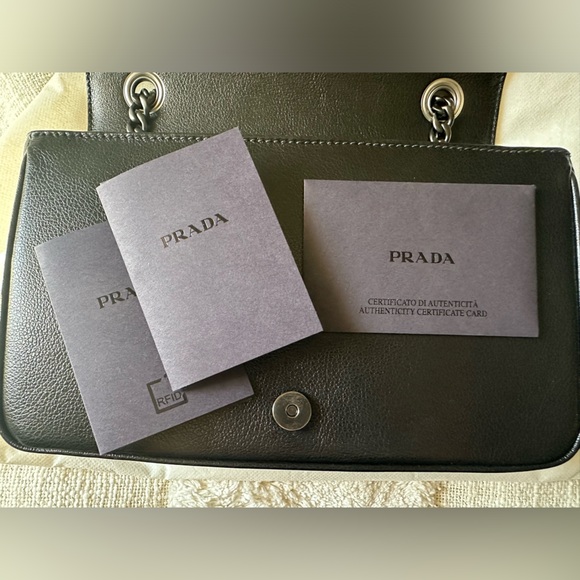 Prada black on black studded two way bag - Picture 3 of 8